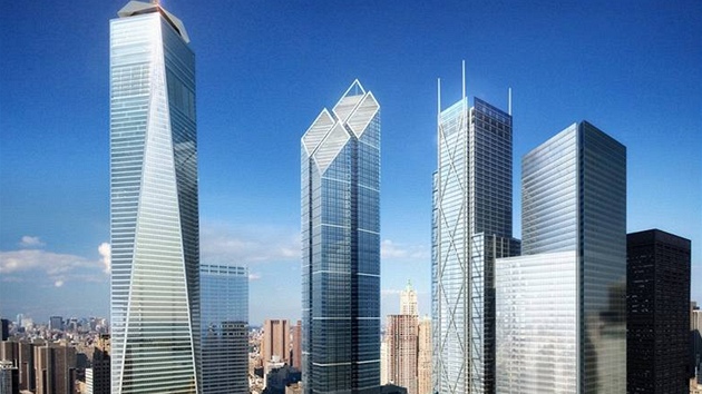 Koncept eení nové zástavby Svtového obchodního centra od Daniela Libeskinda.